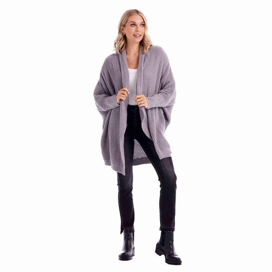 Bonnie Gray Draped Cardigan