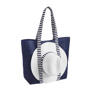 Navy Sun Hat & Tote Set