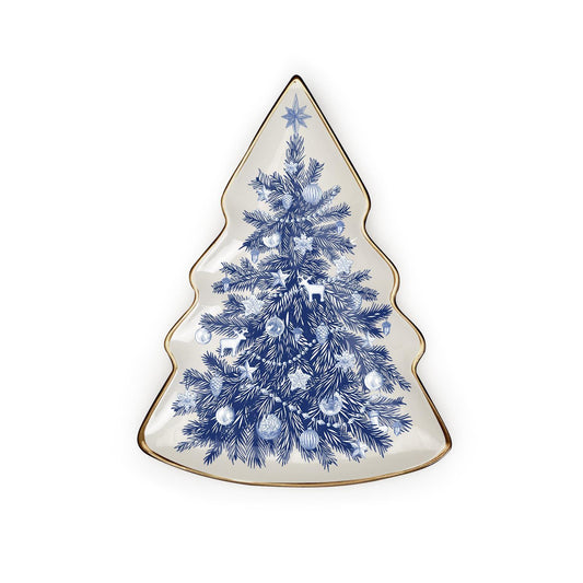 Vintage Blue & White Tree Plate