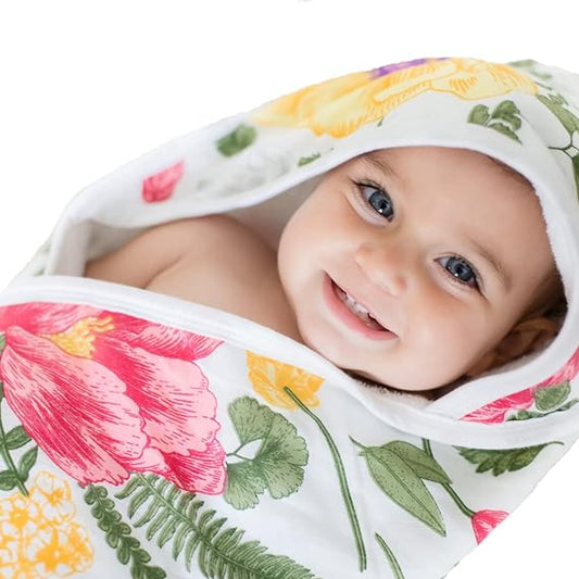 Floral Bamboo Hooded Towel