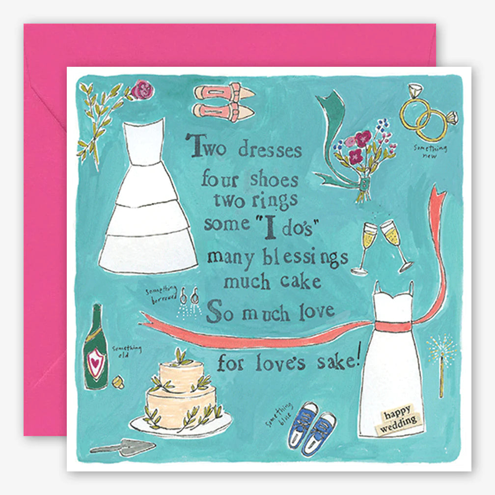 Two Wedding Dresses Card