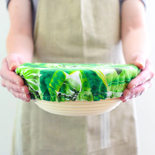 8 Inch Green Foliage Reusable Bowl Cover