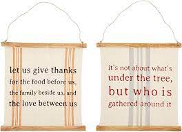 Christmas & Thanksgiving Reversible Hanging Sign