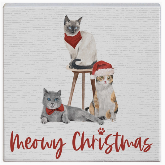 Meowy Christmas Gift Block