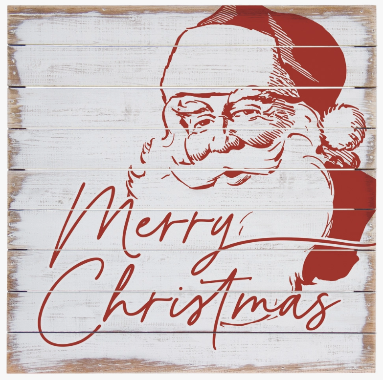 Merry Christmas Santa Pallet Sign