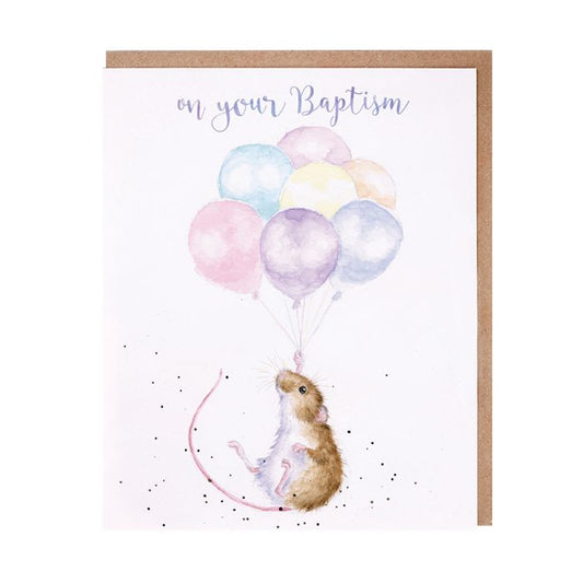 Hold On Tight Card Mouse Baptism Card