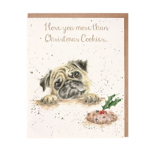 Christmas Cookies Pug Card