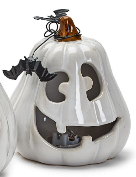 Tall LED Jack O' Lantern with Bats