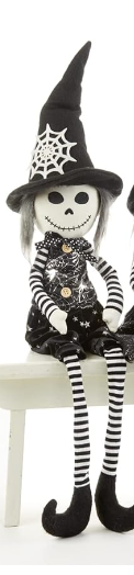 Black Boneskully Dangle Leg Witch