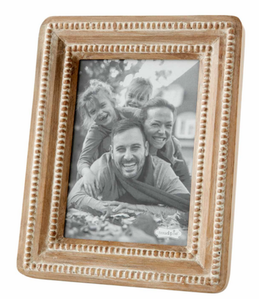 5x7 Beaded Mango Wood Picture Frame