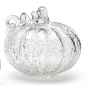 Large Round Luminous Glass Pumpkin