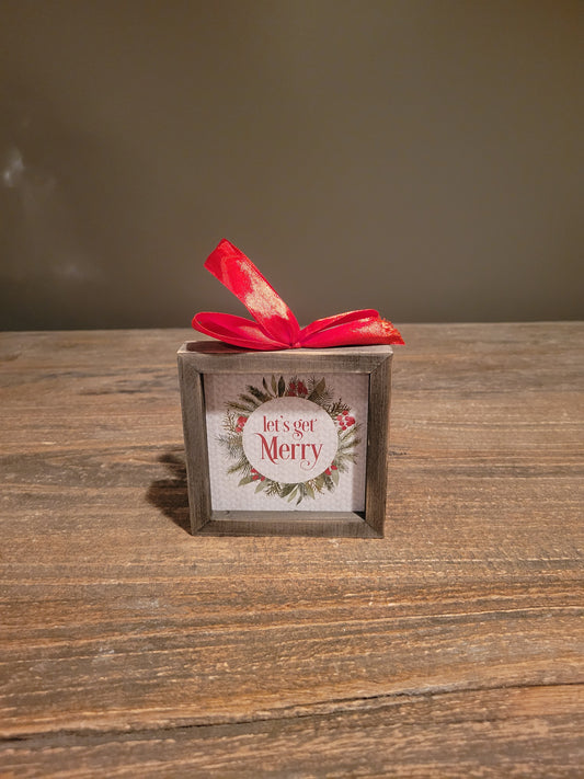 Let's Get Merry Framed Ornament