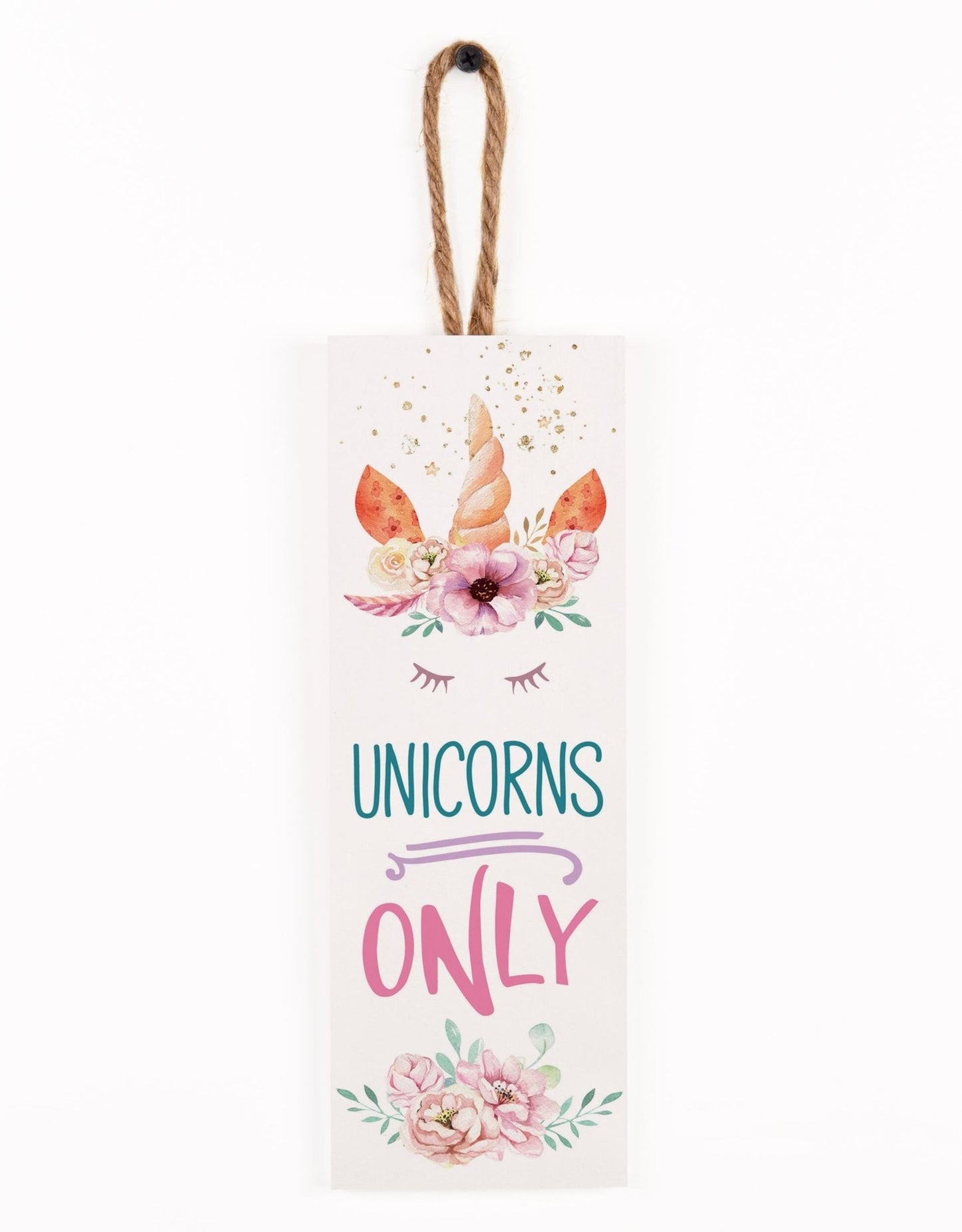 Unicorns Only Hanging Pallet Sign