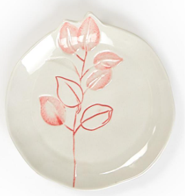 Pink Floral Tidbit Plate