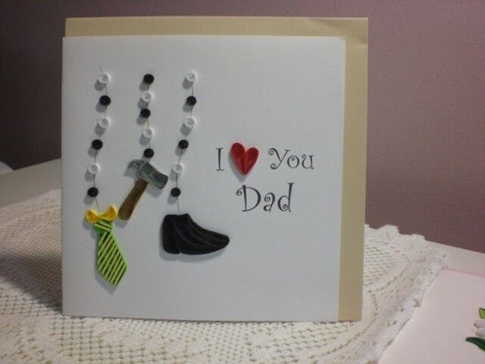 I Love You Dad Quill Greeting Card