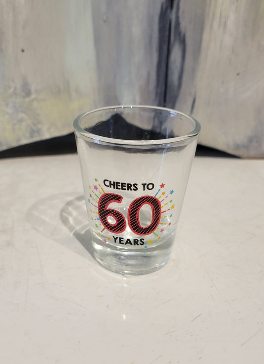 60th Birthday Shot Glass