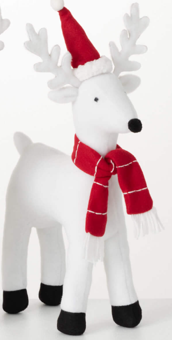 Red Scarf Plush Reindeer