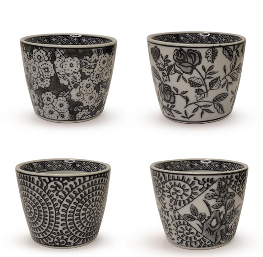 Black & White Decorative Cachepot