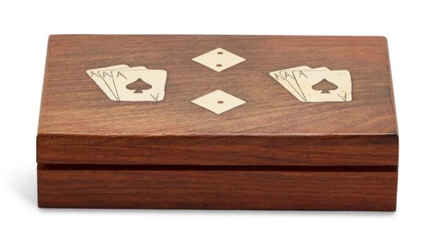 Wood Crafted Playing Card & Dice Set