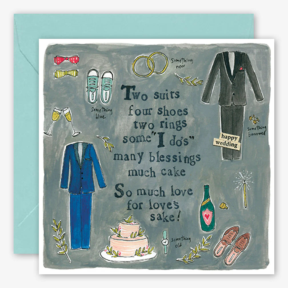 Two Suits Wedding Card