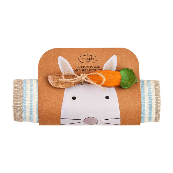 Blue Bunny Towel & Spreader Set