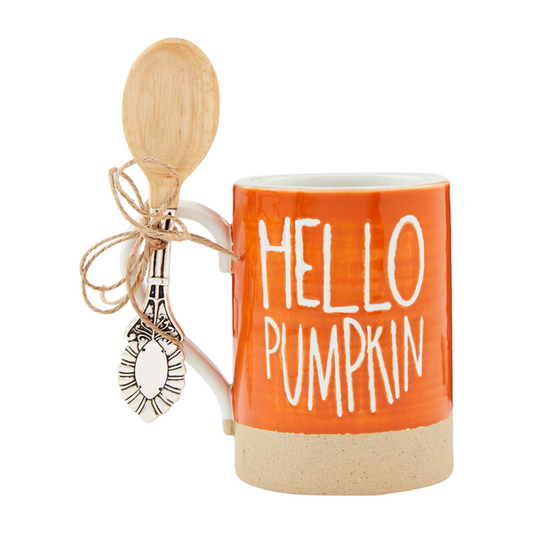 Hello Pumpkin Mug and Spoon Set