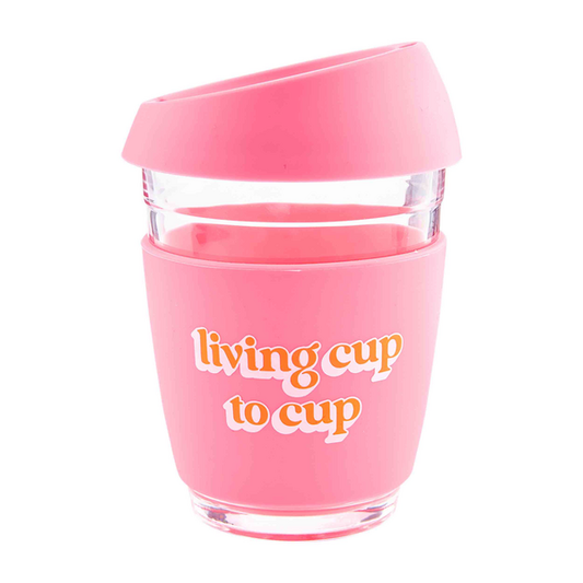 Living Cup to Cup Pink Glass Travel Mug