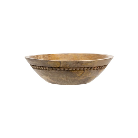 Beaded Wood Bowl