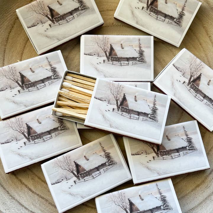 Winter Cabin Matchbook