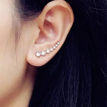 Faux Diamond Lulu Glitz Crawler Earrings