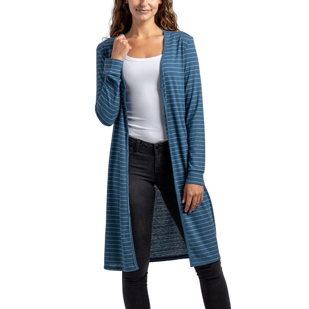 Large Blue Coastal Cardigan