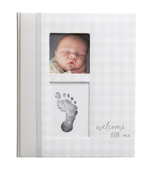 Gray Check Baby Memory Book