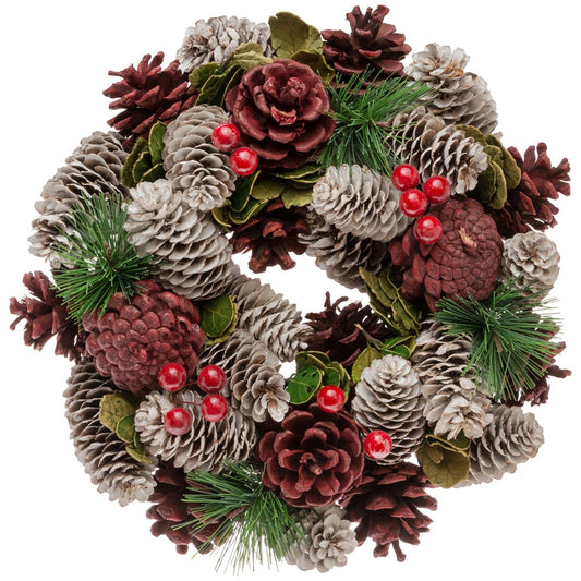 11 Inch Dried Pinecone Wreath