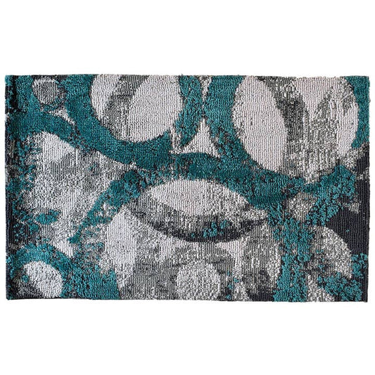 Industrial Teal Simple Spaces Rug