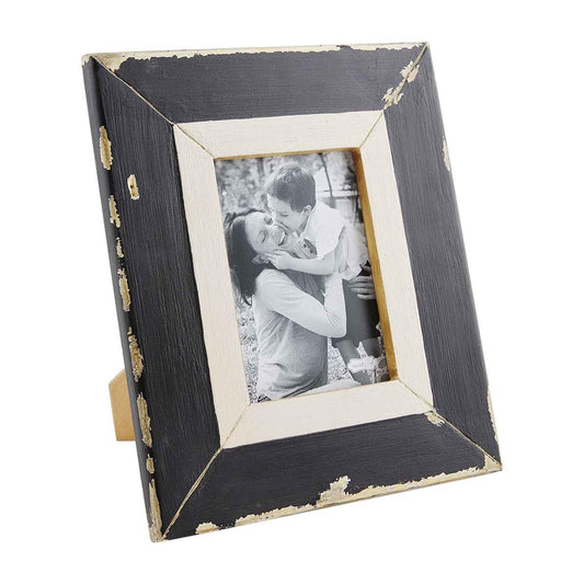 5x7 Black & White Distressed Frame