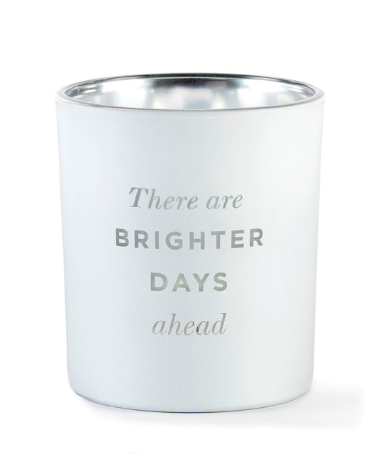 Brighter Days Ahead Matte White Candle Holder