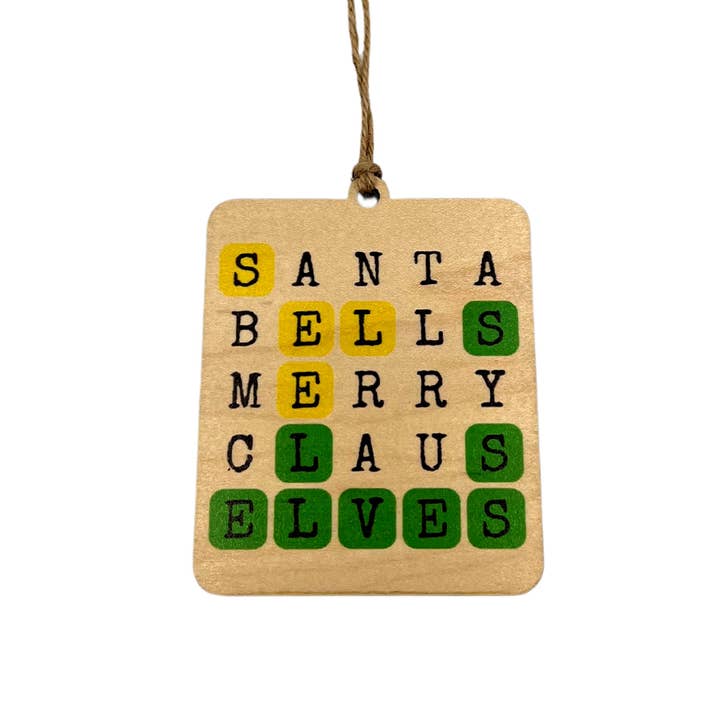 Wordle Wood Ornament