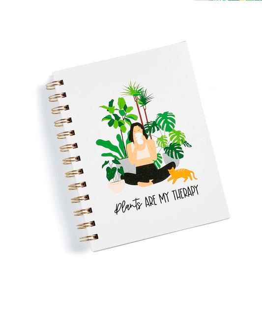 Plants Are My Therapy Spiral Bound Journal