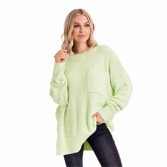 Green Rome Chenille Sweater