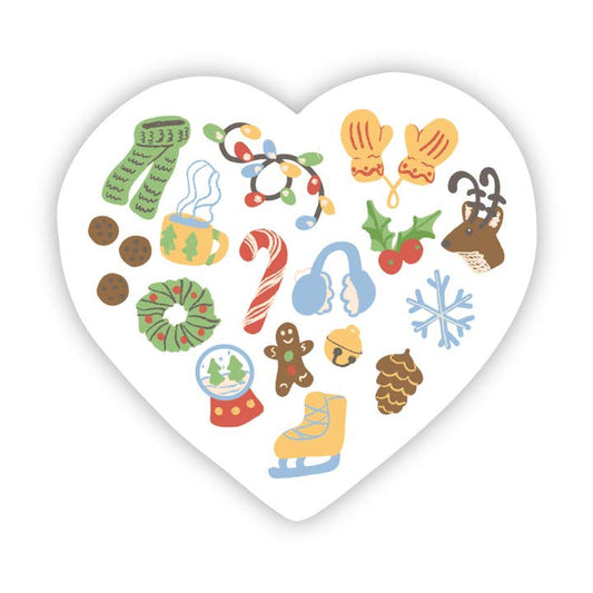 Winter Essentials Heart Sticker