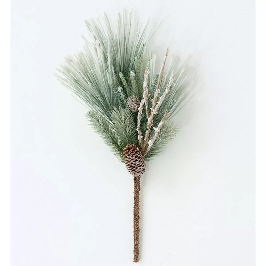 Frosted Mix Green Pine Pick