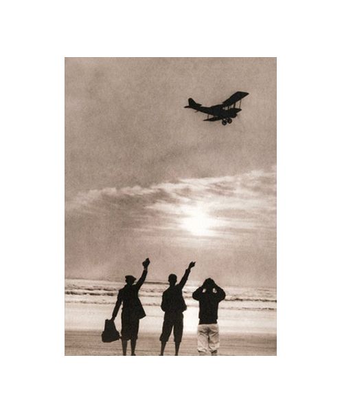 Biplane on the Coast Congratulations Card