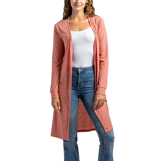 Medium Coral Coastal Cardigan