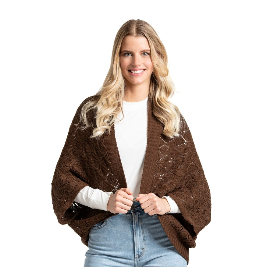 Coffee Convertible Shrug