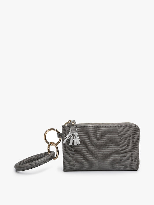 Gray Liv Lizard Bangle Wristlet