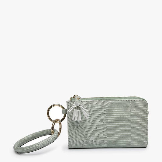 Pale Teal Liv Lizard Bangle Wristlet