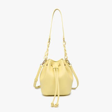 Yellow Cordelia Drawstring Bucket Bag