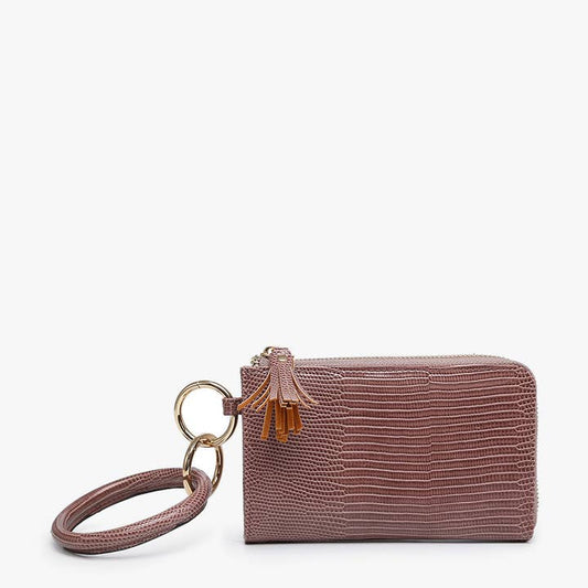 Mauve Liv Lizard Bangle Wristlet
