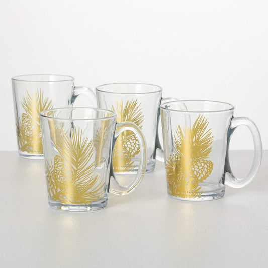 Gold Pine Glass Cappuccino Mug