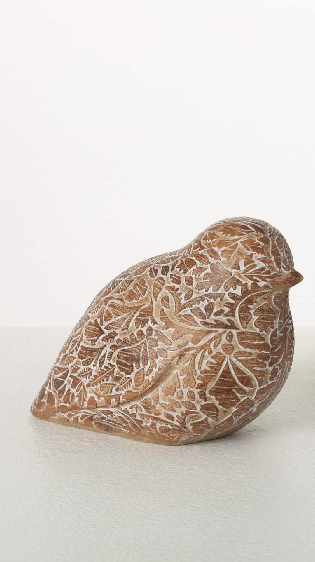 Glazed Ombre Etched Bird Figurine